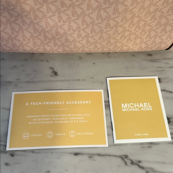 Michael Kors Jaycee Large Blush Logo Backpack Denim Transfer - Picture 15 of 16